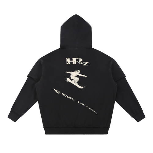 Double Layered Hoodie - snowboarding