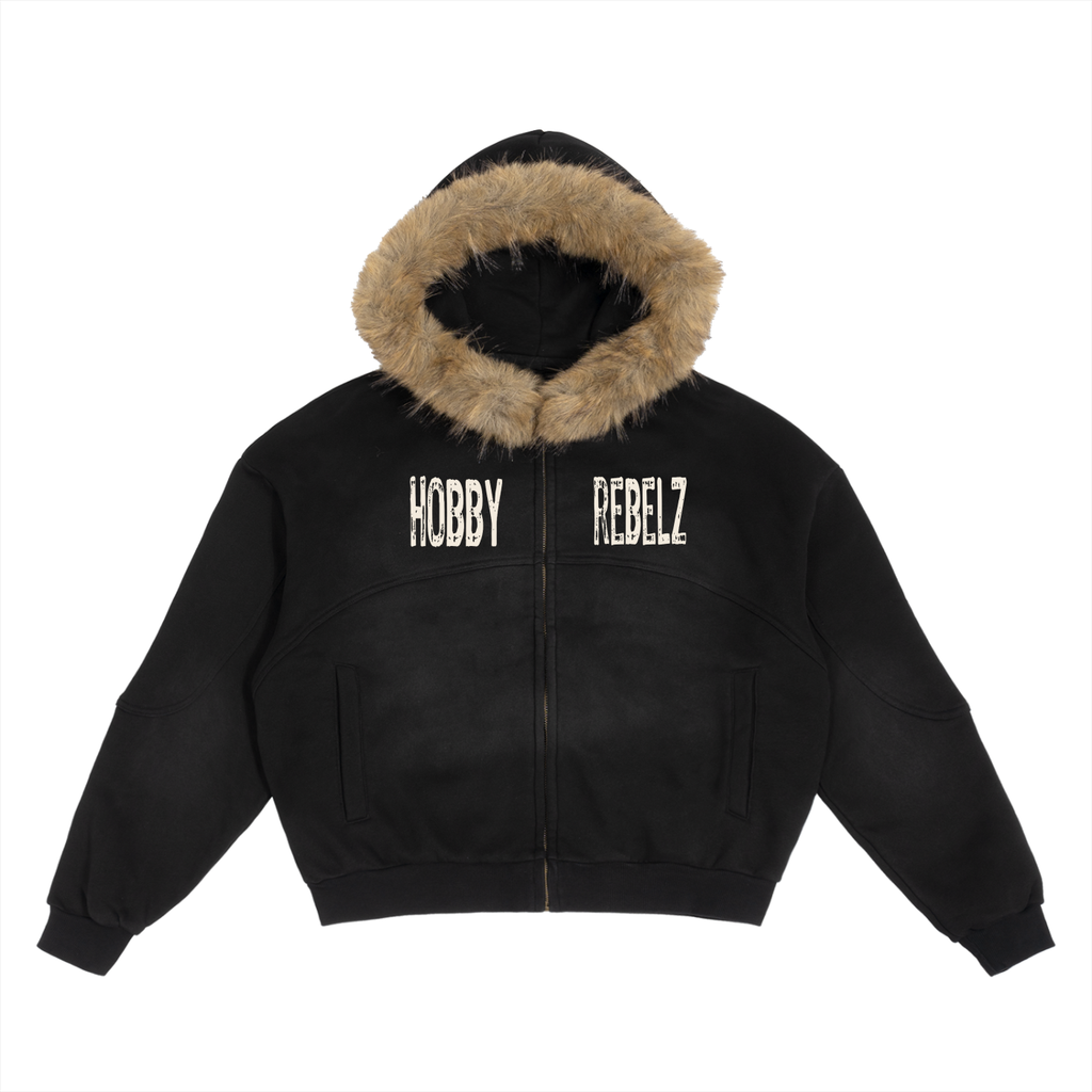 Detachbl Fur Hoodie,Fur Hoodie - Wings